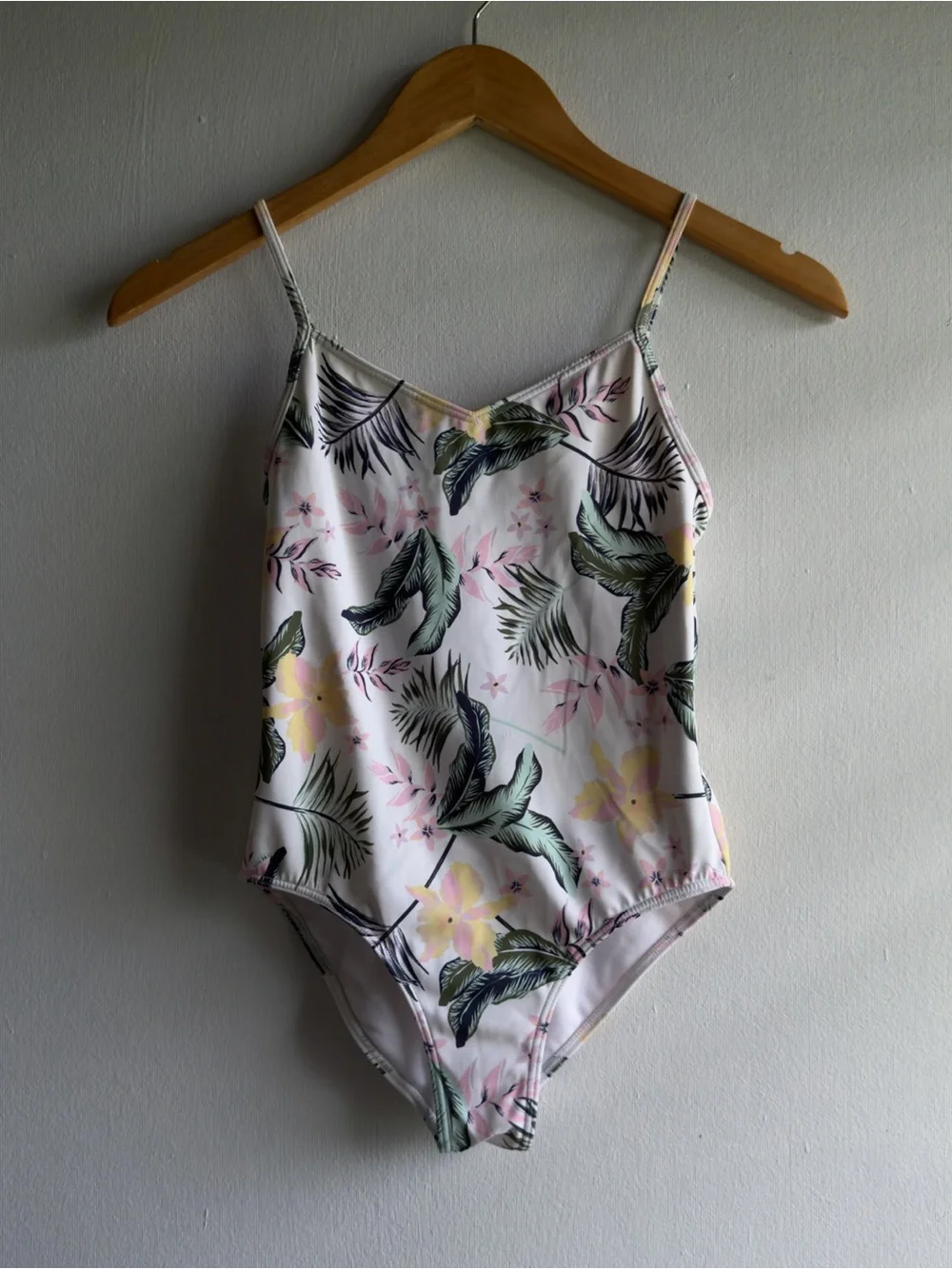 Roxy Tropical Floral One Piece Swimsuit Girls Size 12/L